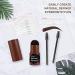 Eyebrow Stamp Shaping Kit with 10 Stencils & 2 Brushes - Long Lasting Brown Black Powder Makeup for Professional Results - Dark Brown Definer Set - Ideal Gift for Women - Buy Online on SooperMarket.com