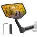 Arkham Bicycle mirror Schlagfroße Real glass HD extra large mirror area bike mirror for left handlebar 15-20mm rearview mirror for e-bike universal bicycle backing mirror foldable diamond left