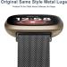 YILED Stainless Steel Mesh Band for Fitbit Versa 3/Sense - Large Black - Buy Online on SooperMarket.com
