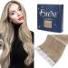 FSHINE Extensions real hair tape 40cm 50 gram hair extension Ashblond highlight with bleaching blonde extensions 20 pieces remy hair invisible extensions adhesive hair straight extensions #18p613 3.tape #18p613 40cm