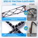 Sfee Ice Cleats - Anti-Slip Snow Grips Crampons for Shoes/Boots | Portable Traction for Walking, Climbing, Hiking, Fishing | Outdoor Running Gear with 2 Velcro Straps - Black (Large) - Buy Online on SooperMarket.com