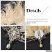 GENBREE Peacock Hair Clip 1920s Flapper Headpiece - Crystal Gatsby Headband for Women and Girls (White) | Prom Party Head Accessory - Buy Online on SooperMarket.com
