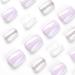 Wearing short purple and white contrasting color stun nail patches sparkling pink nail products nail patches fake nails Jp2606 - Buy Online on SooperMarket.com