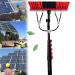 Window Cleaning Pole Window Cleaner Kit Water/Hose Fed Pole Window Cleaning Brush Equipment Water Fed Telescopic Brush for Window Cleaning Photovoltaic Panel Cleaning Trucks 55cm Brush Head 11M/36FT