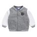 famuka Baby Boys Girls Clothes Spring Jacket Kids Baseball Suit Coat 6-12 Months Grey