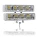 Marine Mate Waterproof Led Boat Lights, 2 Lights 72W Waterproof Tested Deck/Dock Marine Lights 4000LMS 120Flood Light, 6.3inch, 12/24 V Led Light Bar. 50,000 Working Hours.