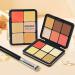 12 Colors Cream Makeup Palette for Cheeks - Blush Contour Concealer & Highlighter - Waterproof & Long-Lasting with Brush - Multi-functional Face Palette (Set #05 - Buy Online on SooperMarket.com