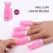 Gel Nail Polish Remover Kit: 600 Pink Lint Free Wipes, 20 Remover Cap Clips, 100/150 Nail Files, Buffer Block - Pink - Buy Online on SooperMarket.com