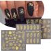 Gold Flower 3D Metallic Nail Art Stickers - Self-Adhesive Decals for Luxury Nail Designs - Women's Nail Art Decoration - Buy Online on SooperMarket.com