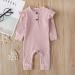 LZH Newborn Romper Bodysuit Pink | Long Sleeve Outfit 12-18 Months - Buy Online on SooperMarket.com