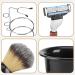 HERCHR 4-Piece Shaving Set | Manual Razor Stainless Steel Stand Brush & Bowl | Premium Men's Grooming Essentials - Buy Online on SooperMarket.com
