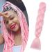 Gairyan braids extensions braid extensions art hair for braiding 1pcs 100g 24 "jumbo braiding hair ombre synthetic box braids hair extensions braids Afro for crochet twist (pink) 60 cm (1 piece) pink