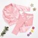 Verve Jelly Kids Satin Pajama Set | Long Sleeve Button Down Sleepwear | 2-Piece Outfit | Pink | 3-4 Years - Buy Online on SooperMarket.com