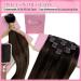 Youngsee 40 cm Brown Ombre Clip-In Extensions - Real Hair 120g 7 Pieces - Smooth & Easy Clips - Buy Online on SooperMarket.com