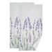 Blueangle Watercolor Lavender Print Soft Hand Towels for Bath Decorative Guest Towels Fingertip Towels for Bathroom Spa Gym, 2-Piece, 14.4 x 28.3 inches