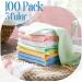 100 Pcs Bamboo Washcloths Towel Bulk - Soft & Absorbent 10x10 Inch Baby & Face Towel for Bathroom - Quick Drying & Reusable Bamboo Towels - Buy Online on SooperMarket.com