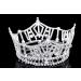 Mid Size 3 Tall Pageant Tiara Crown - Silver Plated Rhinestone Crystal T1016