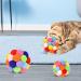 Cat Toy Balls with Bell - Colorful Soft Fuzzy Balls for Indoor Cats and Kittens - Interactive Chewing Toys - 3 Pack - Buy Online on SooperMarket.com