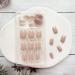French Gold Glitter Short Square Press on Nails - 24Pcs Acrylic Full Cover Glossy Nude Tips for Women and Girls - Buy Online on SooperMarket.com
