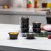 2 oz - 100 Sets Black Disposable Plastic Portion Cups with Lids for Jello Shots, Meal Prep, Sauce, Crafts & More - Buy Online on SooperMarket.com