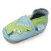 Dotty Fish Soft Leather Baby Shoes for Boys. Toddler Shoes. Non Slip. Animal Designs for Boys and Girls. 0-6 Months - 4-5 Years 0-6 Months Crocodile