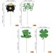 Rsstarxi 24 Pack St.Patrick's Day Cupcake Toppers Glitter Four Leaf Clover Shamrock Lucky Cupcake Picks Green Hat Baby Shower Cake Decorations for Irish St Patrick's Day Party Decorations Design 14 - Buy Online on SooperMarket.com