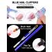 Kalolary Dual Nail Forms Set | 120PC Stiletto Nail Tips + 10 Blue Nail Clips Nail File & UV Gel Brush for Professional Nail Art Extension - Buy Online on SooperMarket.com