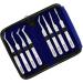 ProMax Brush & Matte Professional Quality Eye Lash Extension 8 PCs Tweezers Sets-The Complete kit for Eyelash Tweezers Include Straight and Curved Tested Tweezers Comes in Black Zipper safety Leather Case-80-2026 - Buy Online on SooperMarket.com