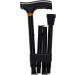 PCP Mobility & Homecare Adjustable Travel Folding Cane Fritz Handle black with Mahogany Handle 3/4-Inch Tip Size - Buy Online on SooperMarket.com