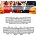 Dentures Gold Plated Brass Hip Hop Denture Set Tooth Decorative Bracket for Festivals(silver) - Buy Online on SooperMarket.com