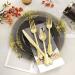 Nervure 175PCS Clear Black & Gold Plastic Plates Set for 25 Guests - Ideal for Parties & Halloween - Buy Online on SooperMarket.com