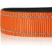 Heele Soft Padded Neoprene Dog Collar for Small & Medium Dogs | Adjustable Reflective Training Collar - Orange Longitudinal 34-52 cm (1 Pack) - Buy Online on SooperMarket.com
