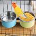 Stainless Steel Bird Feeding Dish Cup Stand - Cage Accessories for Parakeet, Conure, Cockatiels, Lovebirds, Budgie, Chinchilla - Buy Online on SooperMarket.com