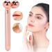 3D Roller Face Massager V Shaped Facial Rollers Face Slimming Tightening Tool Lifting Face Lines Remove Puffiness (Rose Gold) - Buy Online on SooperMarket.com