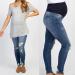 Spritumn-Home Maternity Jeans for UK Pregnant Women | Skinny Slim Fit Ripped Jeans Over The Bump | Vintage Stretch Denim Leggings | Solid Blue Maternity Trousers - Buy Online on SooperMarket.com