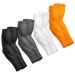 Feugoant 4 pairs of compression armcups for women and men UV sun protection cooling sports tens with laundry bag black + white + gray + orange (4 pairs)