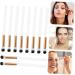 Baluue 50 Pcs Makeup Brush Eyeshadow Brush for Women Contouring Brush Eye Makeup Kit Wooden Handle White 17.50X1.00X1.00CMx5pcs Whitex5pcs - Buy Online on SooperMarket.com