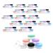 Pudsern 105 pieces 10g sample container empty round cosmetic container with lid plastic container for creams nail polish lip balm lip gloss make-up storage (7 colors) 10G-105PCs