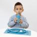 ez pz Happy Cup + Straw Training System - Silicone Toddler Training Cup - Pediatric Feeding Specialist Designed - Blue - 24 Months - Buy Online on SooperMarket.com
