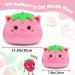 MUFEIRUO 40cm Strawberry Cat Plush Pillow - Cute Stuffed Animal Toy for Kids - Soft Cat Doll for Girls and Boys - Buy Online on SooperMarket.com