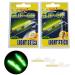 THKFISH Fishing Glow Sticks Rod Tip Glow Sticks Fishing Rod Floats Glow Sticks Fishing Rod Night Fishing Light Fishing Green Fluorescent Light 20pcs(10bags) #M #L #XL 20pcs(10bags) #M (2.0-2.6mm)