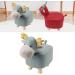 TOPINCN Giraffe Animal Shaped Footstool for Kids - Non-Slip Wooden Legs Blue - Buy Online on SooperMarket.com
