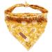 lionet paws Dog Bandana for Small Medium Large Dogs, Cat Dog Kerchief Dog Triangle Bibs Scarf for Girl Boy Gift Large Y&W Flower