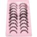 10 Pairs False Eyelashes Set DD Curl False Eyelashes Russian Strip Lashes Thick Multilayer False Eyelashes for Women - Buy Online on SooperMarket.com