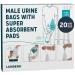 Lunderg Disposable Urine Bags for Men with Super Absorbent Pad - Value Pack 20 Count - Disposable & Portable - For travel, Car Pee Bag or Pocket Toilet for Emergency & Camping. Help Yourself Anywhere! 20 Count (Pack of 1)
