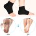 Soft Gel Heel Socks for Dry Hard Cracked Skin - Moisturizing Day/Night Care - 3 Pairs (Black) | Ventilated Open Toe Design - Buy Online on SooperMarket.com