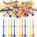 Big Crazy Golf Tees Plastic 3 1/4 Inch Long Golf Tees Unbreakable Pack of 50/100/150 Colored Golf Tees Reduce Friction & Side Spin 50 Count