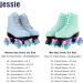 Jessie PU Leather Roller Skates for Women | Adjustable Holographic Speed Skates | Indoor/Outdoor Roller Skates for Adults & Girls Boys (Size 38) - Buy Online on SooperMarket.com