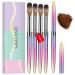Saviland 4 pieces acrylic brush for nails: nail brush for acrylic powder for nails acrylic Liquid brush for gelail nail brush nailart brush acrylic powder acrylic nail set (10/12/14/16) gift set women - multicolored - size 10/12/14/14/16