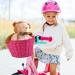EIRONA Pink Bicycle Basket for Kids (12-16) | Balance Bike Tricycle & Scooter | DIY Sticker Included - Buy Online on SooperMarket.com